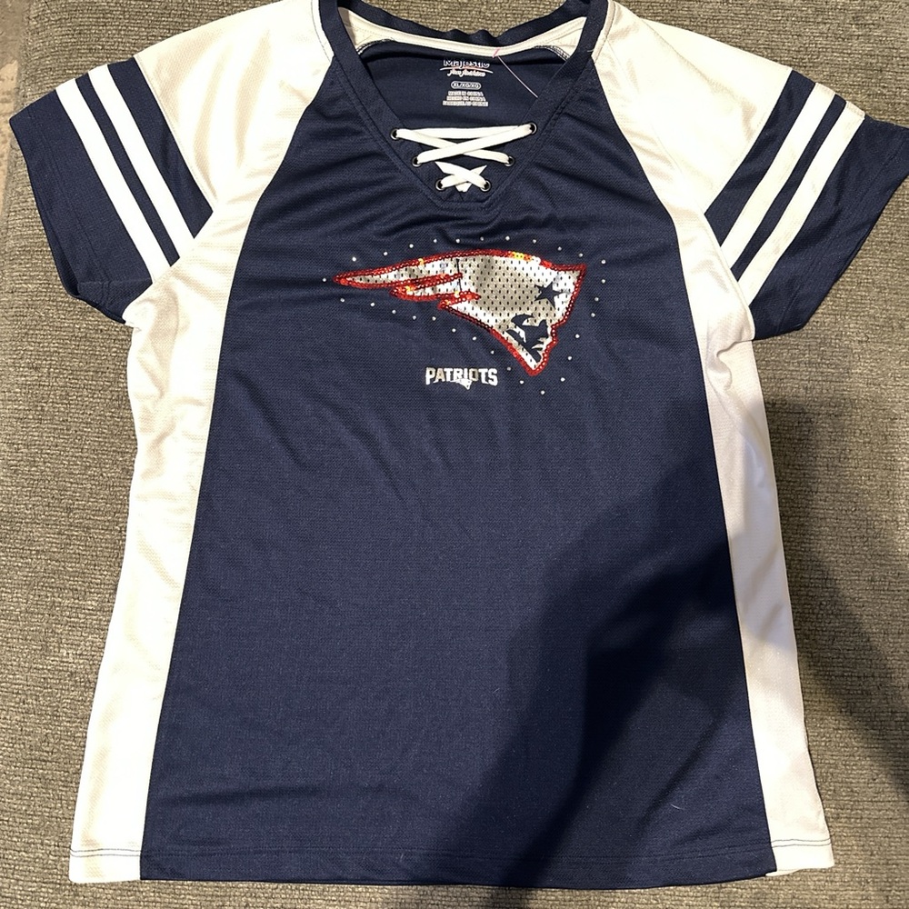 Patriots Navy and White Jersey